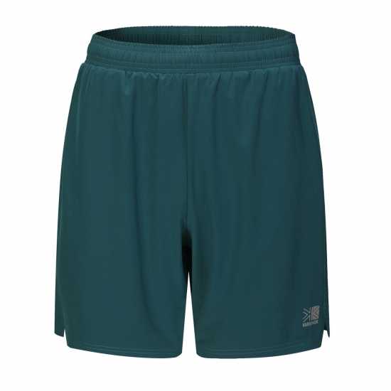 Мъжки Шорти За Бягане Karrimor 2 In 1 Running Shorts Mens Синьо-черно Атлетика