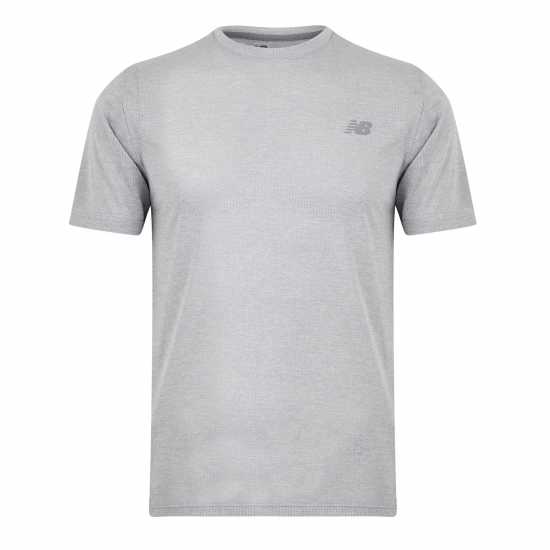 New Balance Athletic Short Sleeve Running T-Shirt Сиво Атлетика