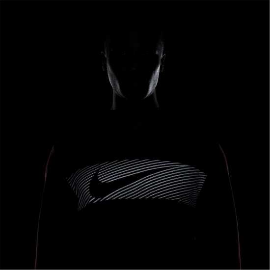 Nike Miler Flash Men's Dri-FIT UV Long-Sleeve Running Top Кафяво кафяво Мъжки ризи