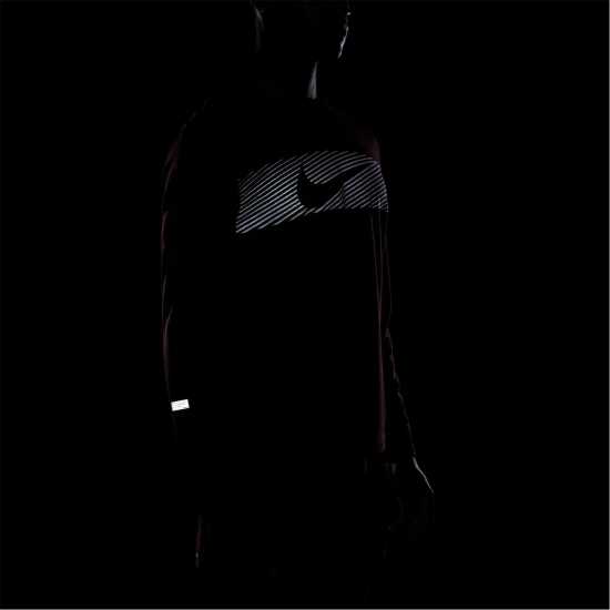 Nike Miler Flash Men's Dri-FIT UV Long-Sleeve Running Top Кафяво кафяво Мъжки ризи