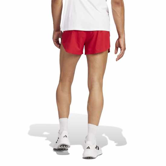 Adidas Мъжки Шорти Adizero Essentials Running Split Shorts Mens Отбор Сила Червено Атлетика