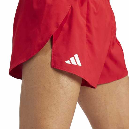 Adidas Мъжки Шорти Adizero Essentials Running Split Shorts Mens Отбор Сила Червено Атлетика