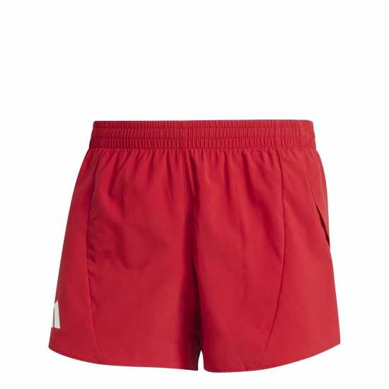 Adidas Мъжки Шорти Adizero Essentials Running Split Shorts Mens Отбор Сила Червено Атлетика