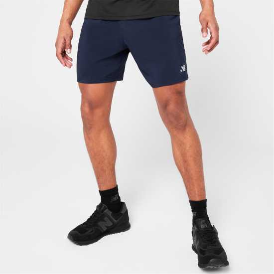 New Balance Accelerate 7 Inch Men's Shorts Морска синьо Атлетика