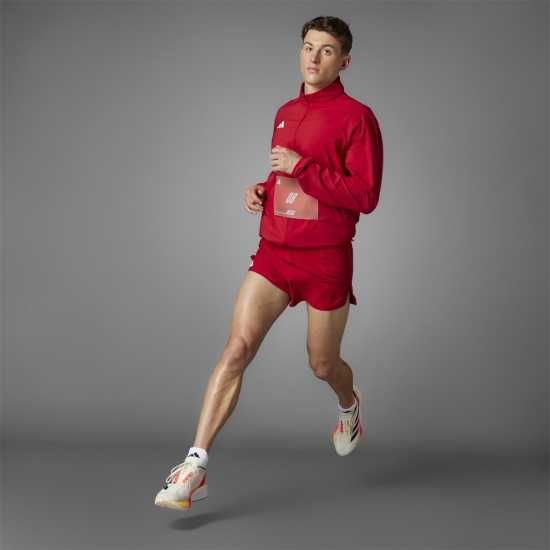 Adidas Adizero Essentials Running Shorts Отбор Сила Червено Атлетика