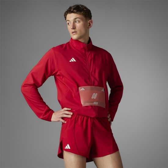 Adidas Adizero Essentials Running Shorts Отбор Сила Червено Атлетика