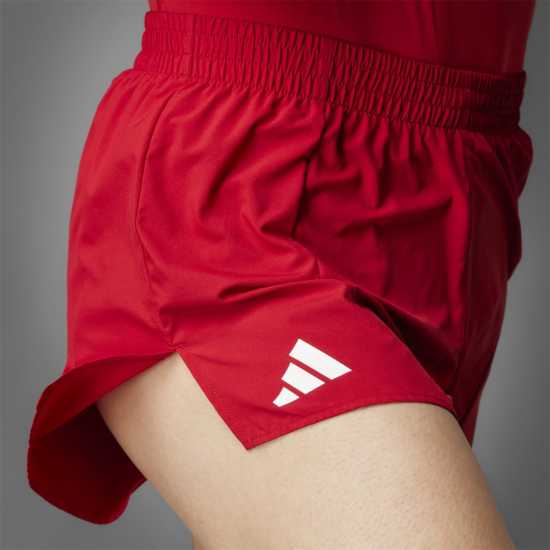 Adidas Adizero Essentials Running Shorts Отбор Сила Червено Атлетика