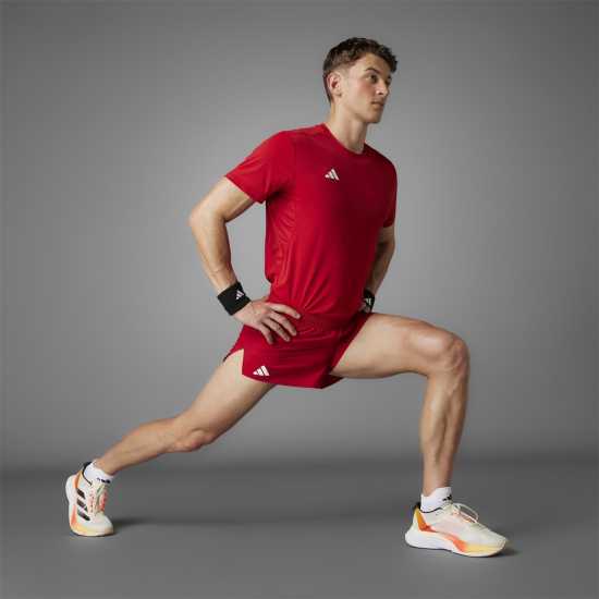 Adidas Adizero Essentials Running Shorts Отбор Сила Червено Атлетика