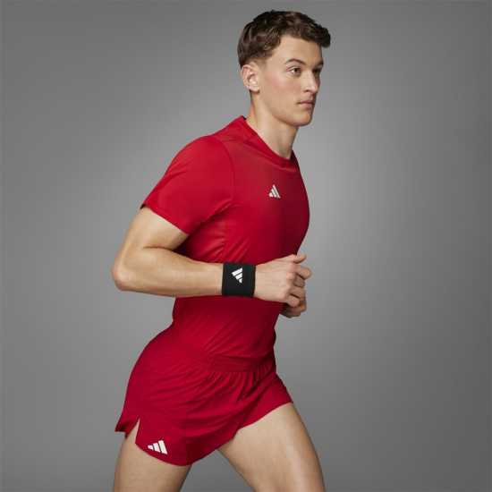 Adidas Adizero Essentials Running Shorts Отбор Сила Червено Атлетика