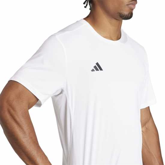 Adidas Мъжка Риза Adizero Essentials Running T-Shirt Mens Бяло Атлетика