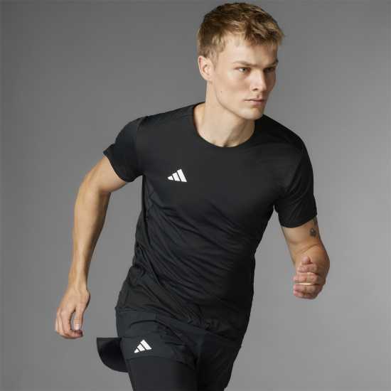 Adidas Мъжка Риза Adizero Essentials Running T-Shirt Mens Черно Мъжки ризи