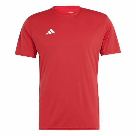 Adidas Мъжка Риза Adizero Essentials Running T-Shirt Mens Отбор Сила Червено Атлетика