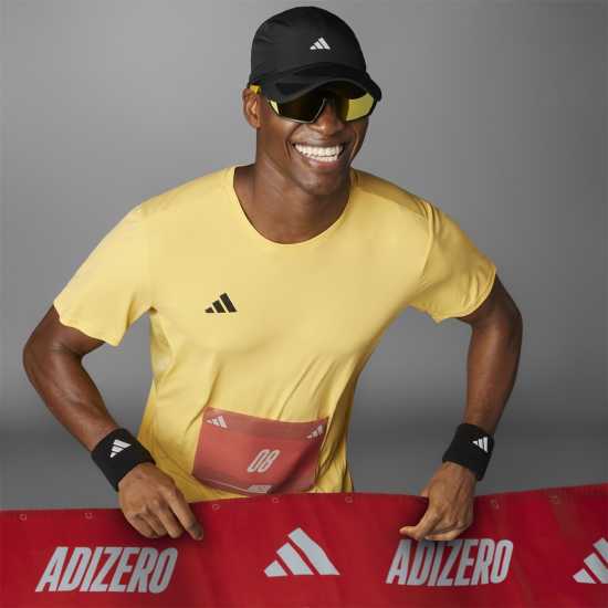 Adidas Мъжка Риза Adizero Essentials Running T-Shirt Mens Полуискра Атлетика