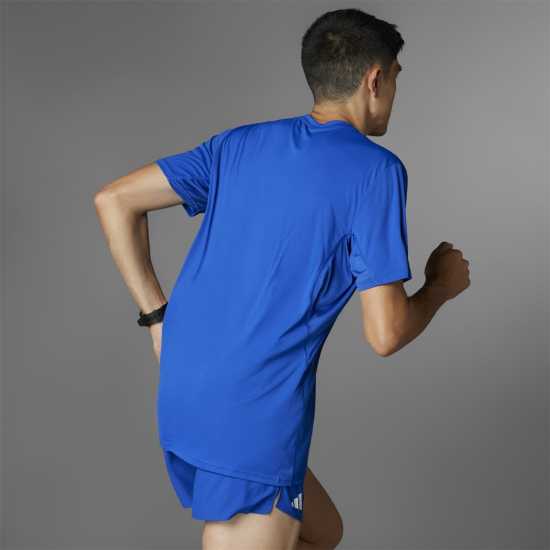 Adidas Мъжка Риза Adizero Essentials Running T-Shirt Mens Кралско синьо Атлетика