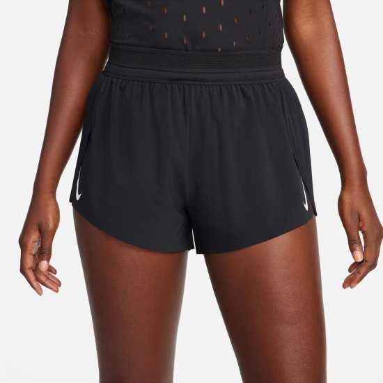 Nike AeroSwift Women's Dri-FIT ADV Mid-Rise 3 Running Shorts Черно Дамски клинове за фитнес