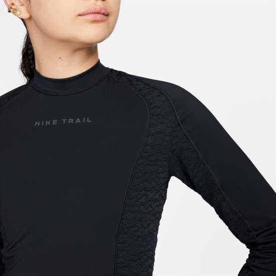 Nike Trail Women's Dri-FIT Long-Sleeve Running Top Черно Атлетика