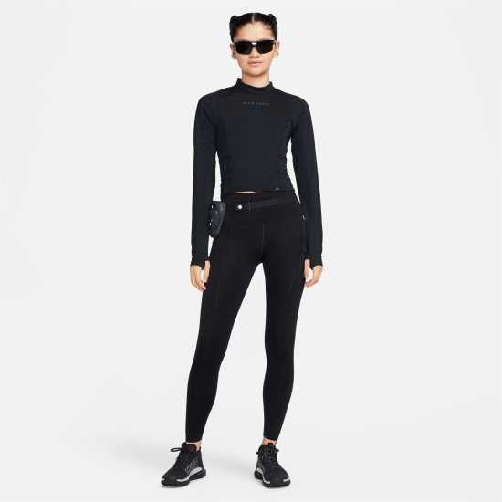 Nike Trail Women's Dri-FIT Long-Sleeve Running Top Черно Атлетика