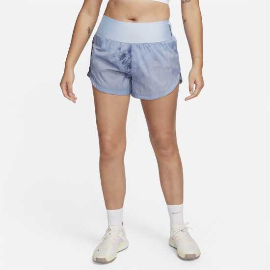 Nike Trail Women's Repel Mid-Rise 3 Running Shorts Lt Armory Blue Дамски клинове за фитнес