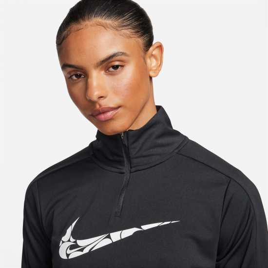 Nike Swoosh Women's Dri-FIT 1/2-Zip Mid Layer Черно Дамски горнища с цип