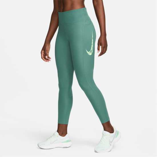 Nike Swoosh Fast Women's Mid-Rise 7/8 Leggings Двустранно Дамски клинове за фитнес