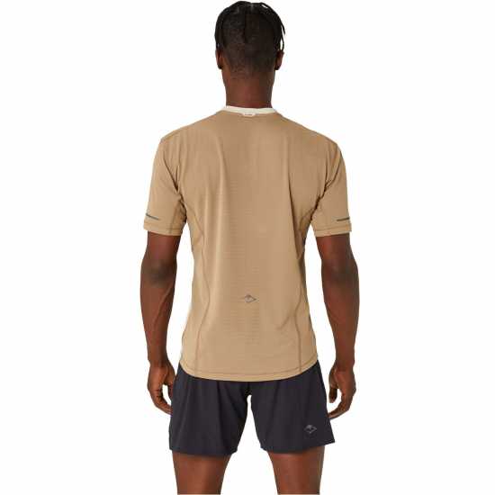 Asics Fuji Short Sleeve Top Sn42 Бежово Мъжки горнища с цип