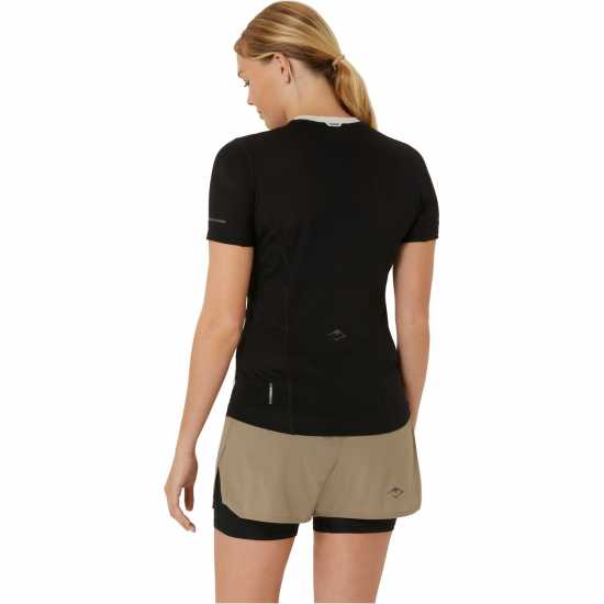 Asics Fuji Short Sleeve Top Ld42 Черен/Черен пипер Дамски горнища с цип