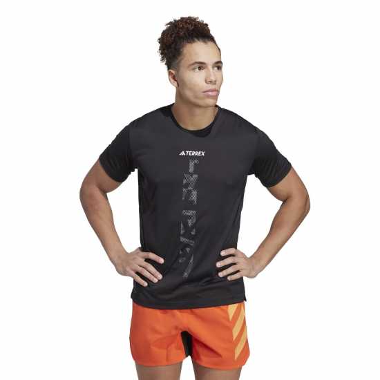 Adidas Terrex Agravic Trail Running T-Shirt Черно Атлетика