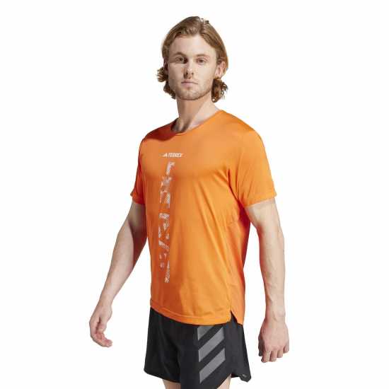 Adidas Terrex Agravic Trail Running T-Shirt Отражащ оранжев Мъжки ризи