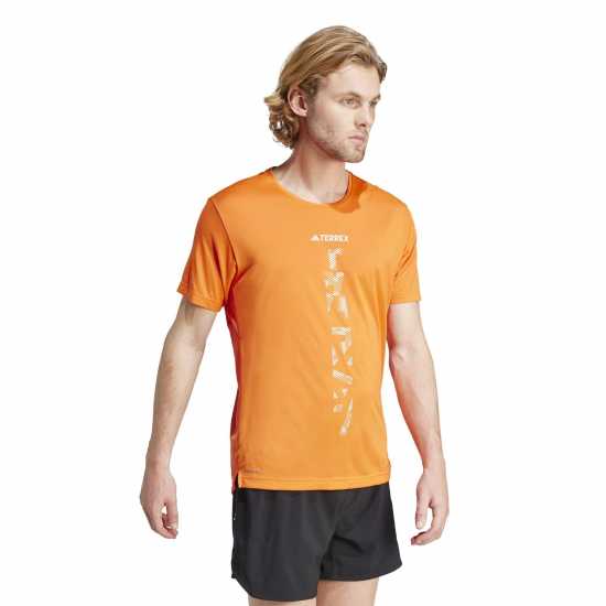 Adidas Terrex Agravic Trail Running T-Shirt Отражащ оранжев Мъжки ризи