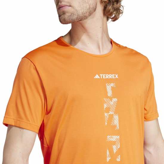 Adidas Terrex Agravic Trail Running T-Shirt Отражащ оранжев Мъжки ризи