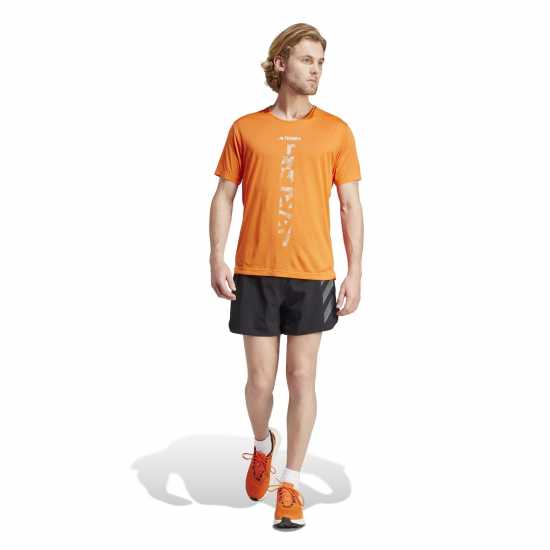 Adidas Terrex Agravic Trail Running T-Shirt Отражащ оранжев Мъжки ризи