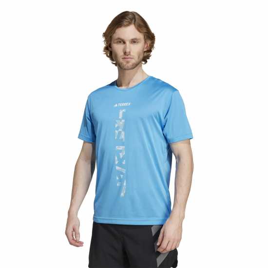 Adidas Terrex Agravic Trail Running T-Shirt Пулс Син Атлетика