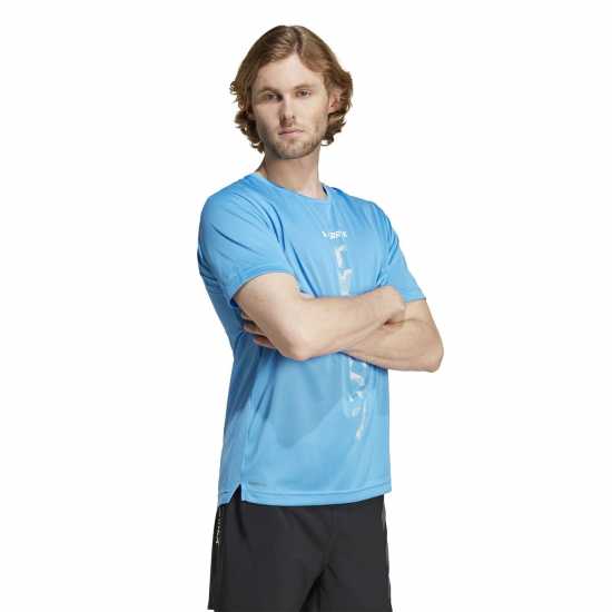 Adidas Terrex Agravic Trail Running T-Shirt Пулс Син Атлетика