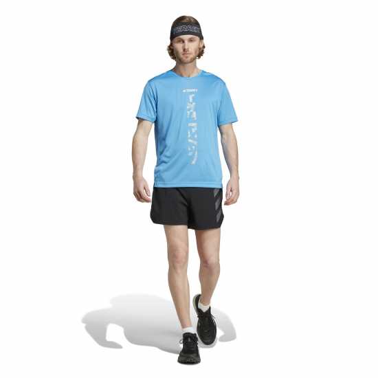 Adidas Terrex Agravic Trail Running T-Shirt Пулс Син Атлетика