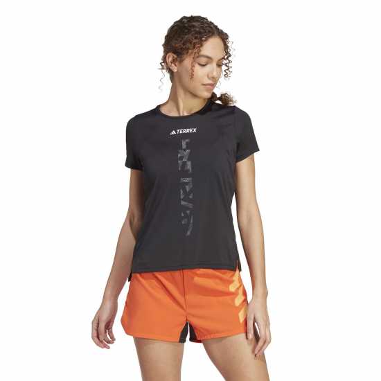 Adidas Terrex Agravic Trail Running T-Shirt Черно Атлетика