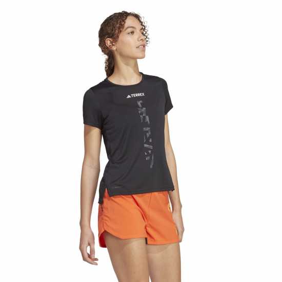 Adidas Terrex Agravic Trail Running T-Shirt Черно Атлетика