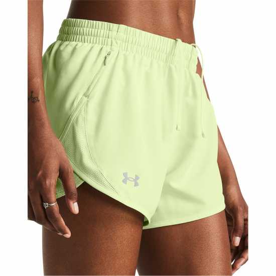 Under Armour Fly By 3'' Shorts Ретро Зелено Дамски клинове за фитнес