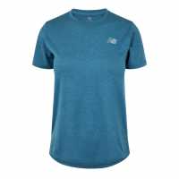 New Balance Athletic Short Sleeve Running T-Shirt Синьо Атлетика