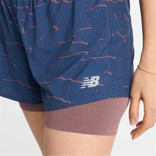 New Balance Balance RC 2in1 Printed Women's Running Short  Дамски клинове за фитнес