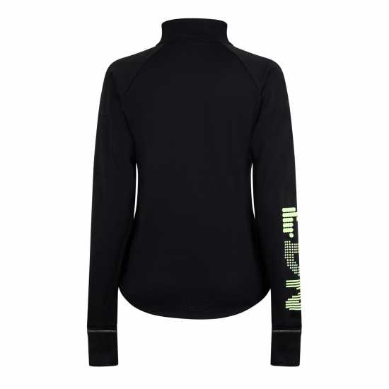 New Balance London Edition Heat Grid Half Zip Top Womens Черно/Сиво Дамски горнища с цип