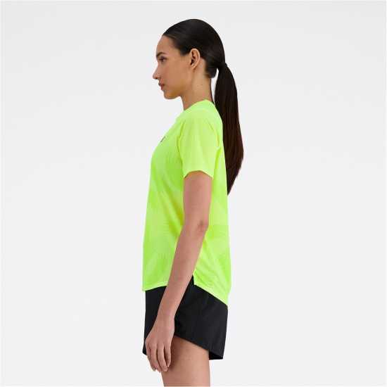 New Balance London Edition Printed Athletics Short Sleeve T-Shirt Womens Жълто печат Атлетика