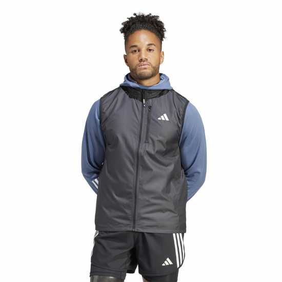 Adidas Мъжки Потник За Бягане Own The Run Vest Mens Черно Мъжки горнища с цип