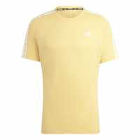 Adidas Мъжка Риза Own The Run 3-Stripes T-Shirt Mens Оранжево/Бяло Атлетика