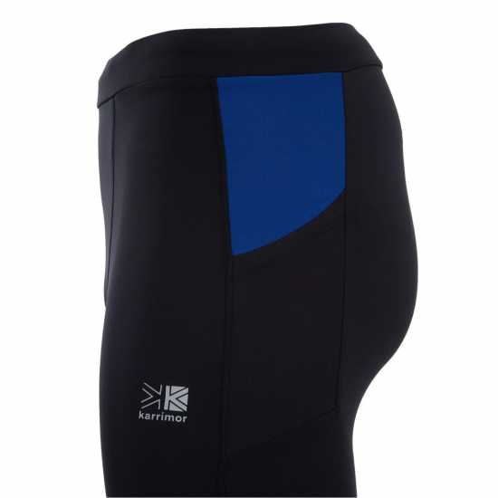 Мъжки Клин Karrimor Run Tights Mens Черно/Синьо Атлетика