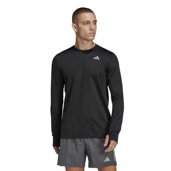 Adidas Own The Run Long-Sleeve Top Adults Черно Атлетика