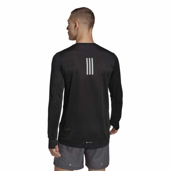 Adidas Own The Run Long-Sleeve Top Adults Черно Атлетика