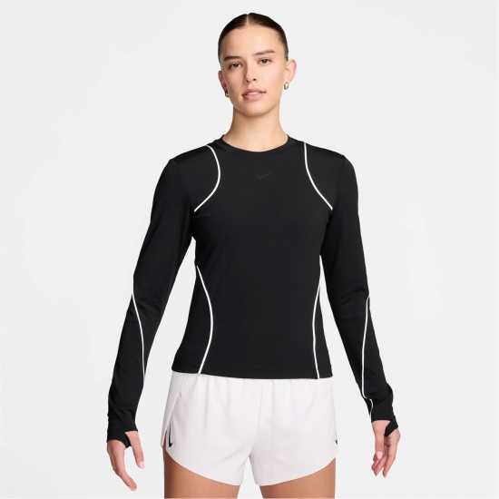 Nike Run Division Long Sleeve T-Shirt Черно/сребро Атлетика