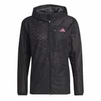 Adidas Мъжко Яке Adizero Engineered Membrane Jacket Mens Running Черно/Люкфук Мъжки грейки