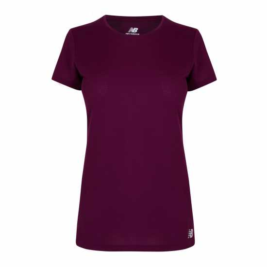 New Balance Дамска Тениска За Бягане Running T Shirt Ladies Череша Атлетика