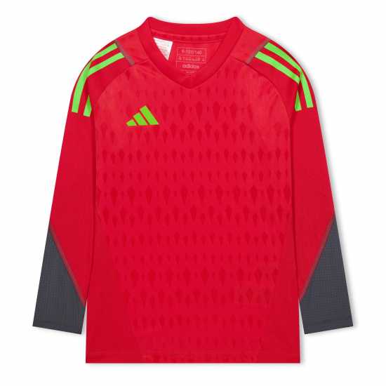 Adidas Tiro 23 Pro Long Sleeve Goalkeeper Jersey Kids Отбор Червено Вратарски ръкавици и облекло